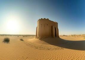 deserto túmulo árabe torre. gerar ai foto