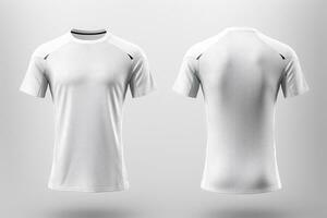 brincar Esportes futebol equipe uniformes branco camisa, generativo ai ilustração foto