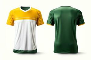 brincar Esportes futebol equipe uniformes Muitas cores camisa, generativo ai ilustração foto