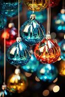 colorida e espumante Natal decorações foto