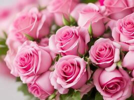 fresco rosa flores generativo ai foto