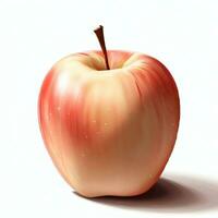 vermelho maçã isolado em branco fundo. fresco cru orgânico fruta.. generativo ai foto