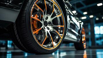 Liga rodas, Liga rodas ou Liga rodas, Alto desempenho carro partes dentro carro showrooms foto