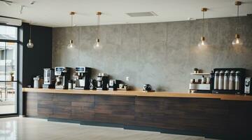 3d render cafeteria interior para beber café com amigos foto