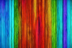 colorida madeira fundo, arco Iris madeira fundo, madeira fundo, ai generativo foto
