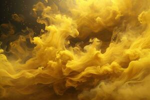 amarelo fumaça papel de parede, fumaça fundo, fumaça efeitos fundo, fumaça papeis de parede, colorida fumaça fundo, abstrato fumaça papeis de parede, ai generativo foto