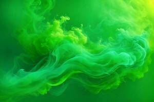 verde fumaça papel de parede, fumaça fundo, fumaça efeitos fundo, fumaça papeis de parede, colorida fumaça fundo, abstrato fumaça papeis de parede, ai generativo foto