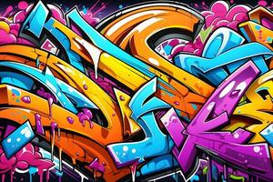 grafite papel de parede, grafite fundo, grafite padrão, rua arte fundo, grafite arte, grafite projeto, grafite pintar, ai generativo foto
