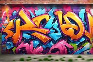 rua grafite fundo, rua grafite papel de parede, grafite padrão, grafite parede fundo, grafite rua arte, grafite pintura em rua parede, ai generativo foto