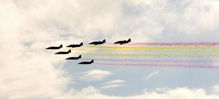 show aéreo em madri, espanha. foto