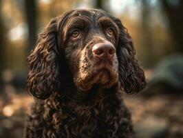 americano água spaniel cachorro criada com generativo ai tecnologia foto