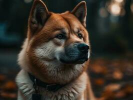 akita cachorro criada com generativo ai tecnologia foto