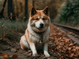 akita cachorro criada com generativo ai tecnologia foto