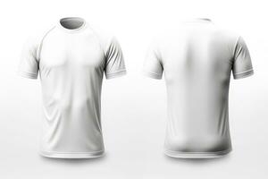 brincar Esportes futebol equipe uniformes branco camisa, generativo ai ilustração foto