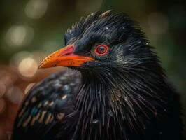 chough pássaro retrato criada com generativo ai tecnologia foto