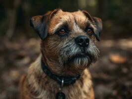 fronteira terrier cachorro criada com generativo ai tecnologia foto