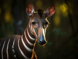 okapi retrato criada com generativo ai tecnologia foto