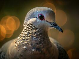 pomba pássaro retrato criada com generativo ai tecnologia foto
