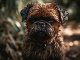 Bruxelas griffon cachorro criada com generativo ai tecnologia foto