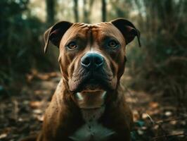 americano Cova touro terrier cachorro criada com generativo ai tecnologia foto