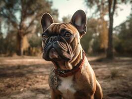 francês buldogue criada com generativo ai tecnologia foto