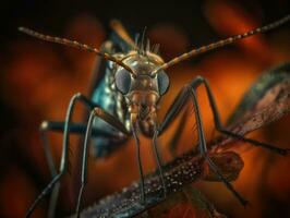 mosquito retrato criada com generativo ai tecnologia foto