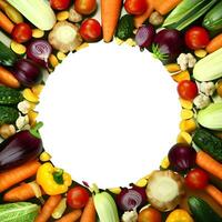 colorida legumes fundo com saudável legumes decoração ai generativo foto