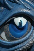 azul olho Dragão ai generativo foto