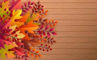 feriado de outono fundo sazonal com folhas de outono coloridas foto