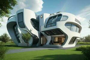 casa dentro na moda futurismo estilo. ai generativo pró foto