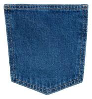costas bolso do azul jeans, fechar acima foto
