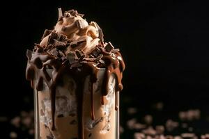 chocolate milkshake. gerar ai foto