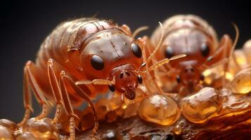 macro foto do mau insetos ai generativo
