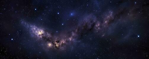 uma foto do muito Sombrio estrelado noite espaço ocupado a partir de James teia espaço telescópio, noite céu, Sombrio Preto e Sombrio azul tom, nebulosa, ai generativo