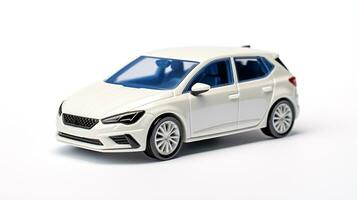 exibindo uma 3d miniatura hatchback carro. generativo ai foto