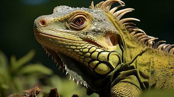 fechar-se foto do uma deserto iguana olhando qualquer direção dentro a deserto. generativo ai