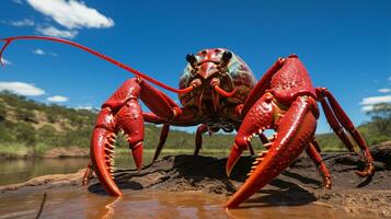 foto do uma yabby debaixo azul céu. generativo ai