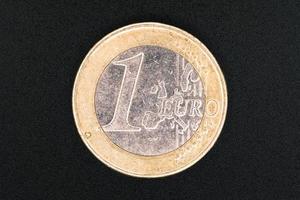 moeda de um euro, close-up foto