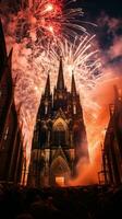 fogos de artifício luz acima a céu acima Colônia carnaval celebrações foto