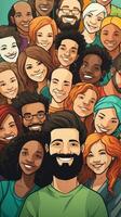diversidade - pessoas do todos raças e sexos juntos foto