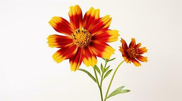 foto do lindo coreopsis flor isolado em branco fundo. generativo ai