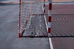 equipamentos esportivos para gol de futebol de rua antigo foto