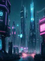 sci fi cyber cidade foto