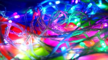 foto de luzes coloridas tirada com tema de desfoque