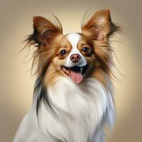 abstrato cachorro cachorro aguarela arte retrato colorida branco fundo ai generativo foto