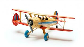 exibindo uma 3d miniatura avião. generativo ai foto