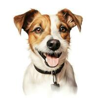 abstrato cachorro cachorro aguarela arte retrato colorida branco fundo ai generativo foto