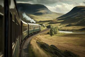 uma cênico trem viagem a partir de Londres para Edimburgo foto