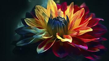 vibrante abstrato flor Projeto para criativo projetos foto