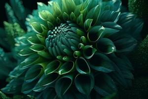 vibrante verde floral Projeto dentro múltiplo Câmera Visualizações foto